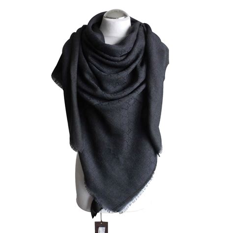 gucci black scarf women's.